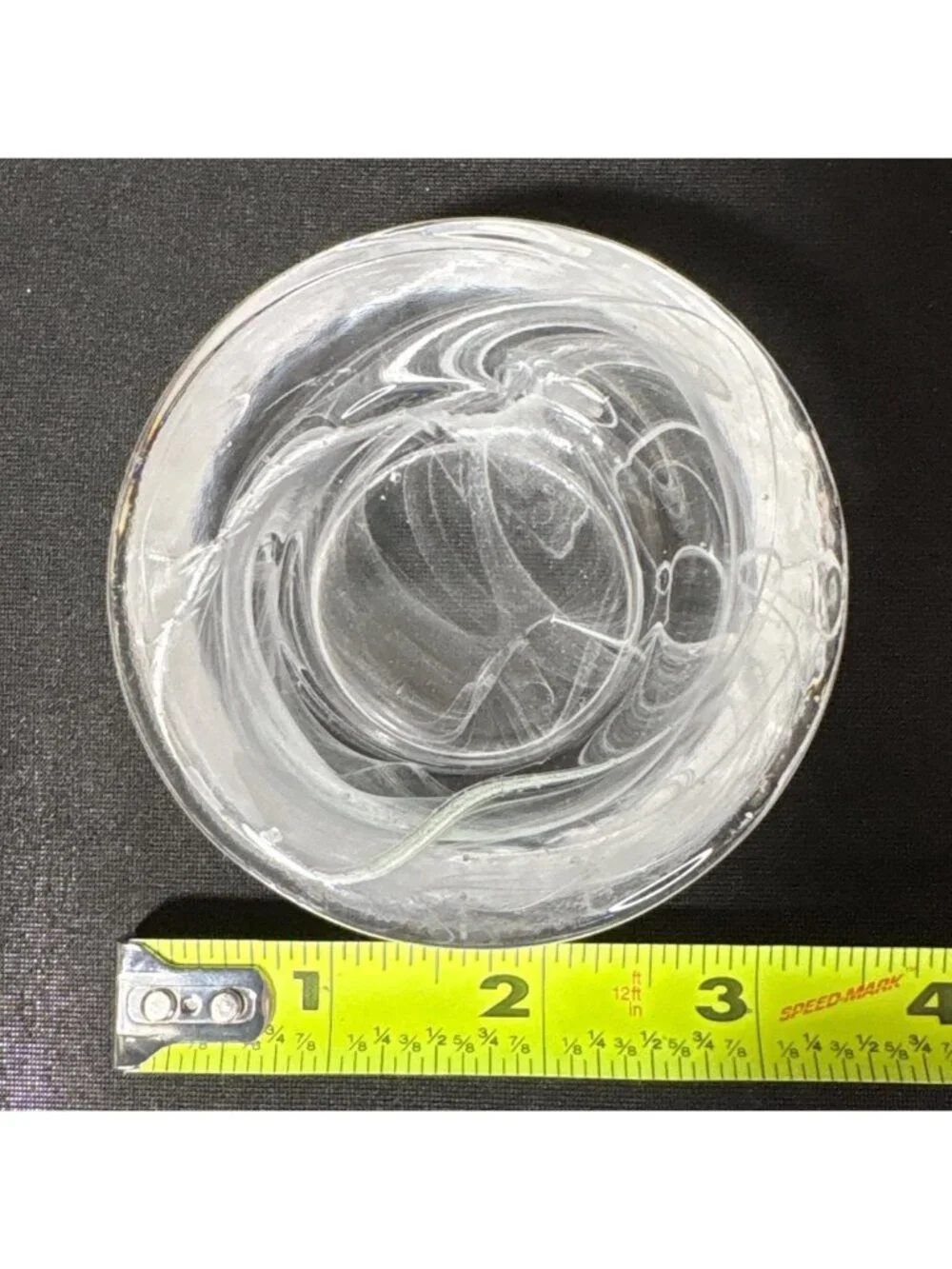 Set Of 6 Swirl Votive Candle Holders Clear Glass Decorative Round Bowls Tealight